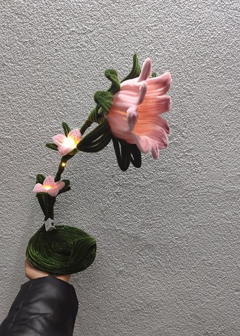 Pembe Pastel , masa üstü ışık - Görsel 2