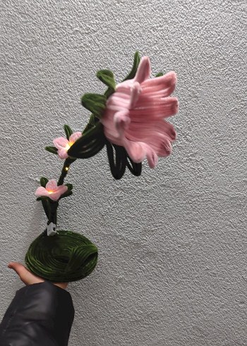 Pembe Pastel , masa üstü ışık - Görsel 3