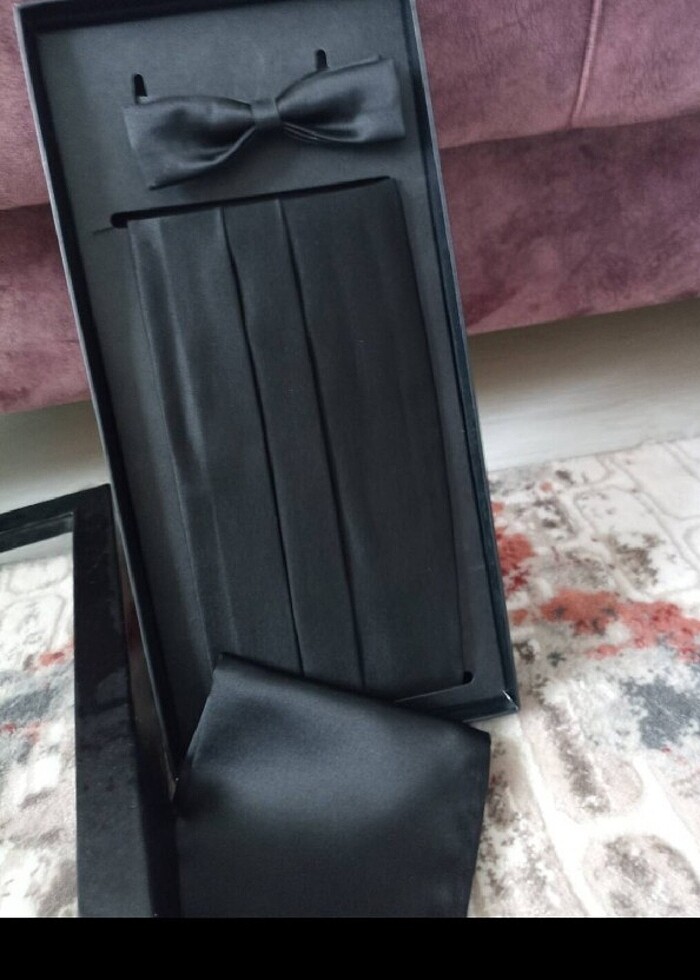 Damat papyon kuşak mendil seti - Görsel 2