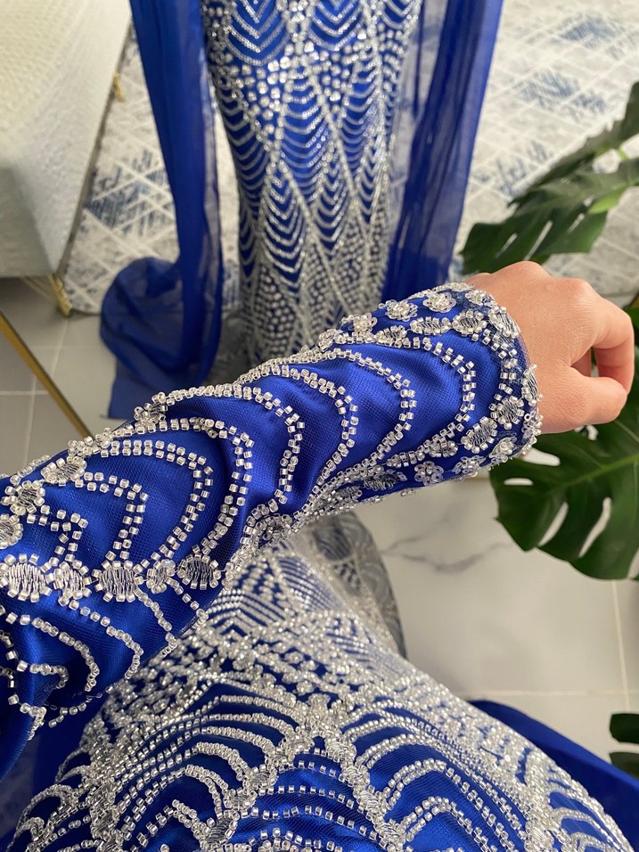 MAVİ TESETTÜR ABİYE - Görsel 5