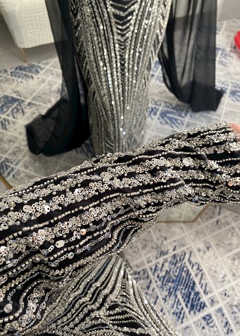 Tesettür siyah abiye - Görsel 4