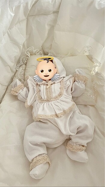 Bebek dantelli hastane çıkışı seti
