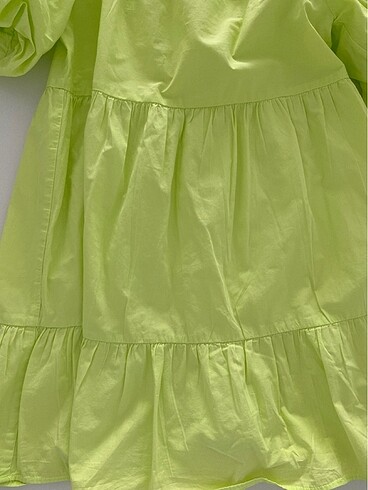 13-14 Yaş Beden yeşil Renk Zara Poplin Elbise
