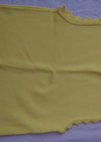Zara Sarı Sıfır Kol Kadın Tişört