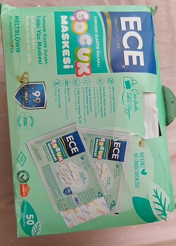 Diğer ECE Çocuk Tıbbi Yüz Maskesi 50'li