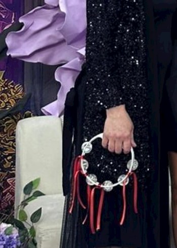 Siyah Parlak Uzun Abiye abaya takım - Görsel 2