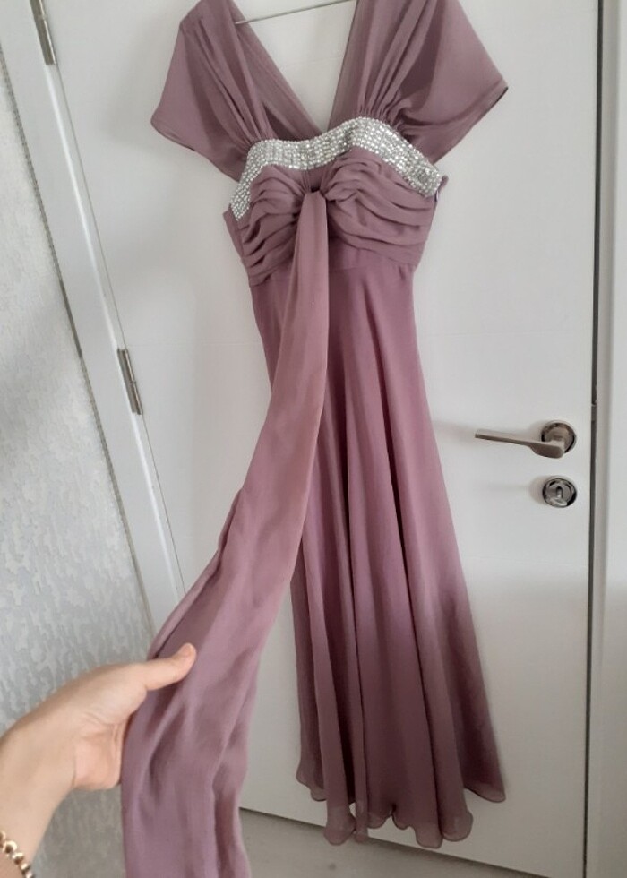 Şifon bayan abiye - Görsel 3