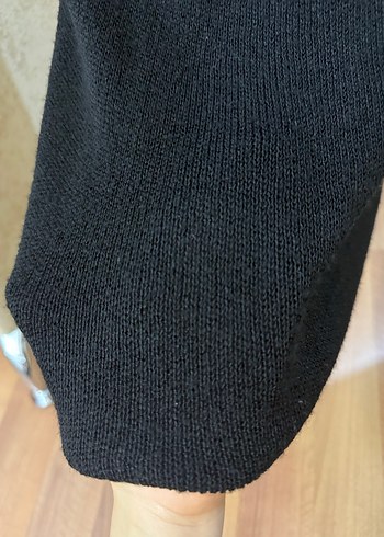 Siyah Uzun Triko elbise - Görsel 3