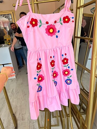 L ve XL çiçekli elbise