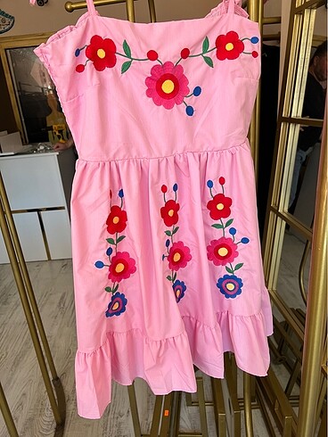 l Beden L ve XL çiçekli elbise