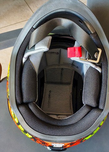 İCON Airfor Turuncu Baskılı Biker Motosiklet Kaskı Orjinal - Görsel 6