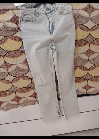 Bağlamalı Bol Kesim Midi Kot Pantolon