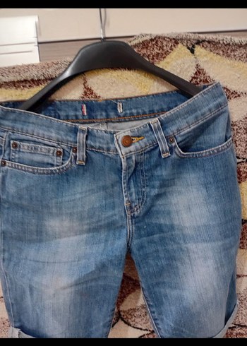 Livaa Kadın Kot Şort, Gevşek Kesim, Kısa Boy