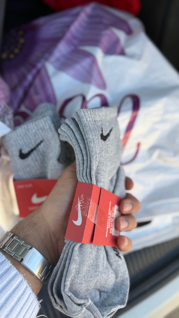 Nike Performans Gri 6 Çift Çorap - Görsel 2