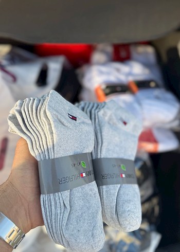 Tommy Hilfiger Gri Çorap 10 çift - Görsel 2