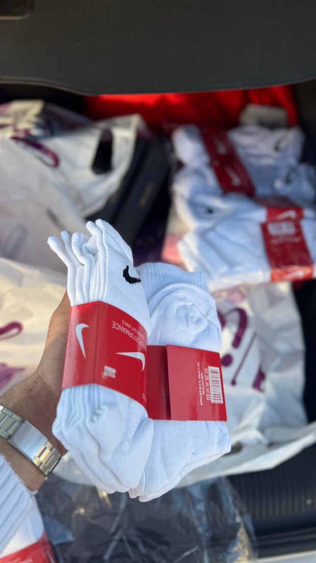 Nike Beyaz Unisex 6 Çift Çorap - Görsel 2