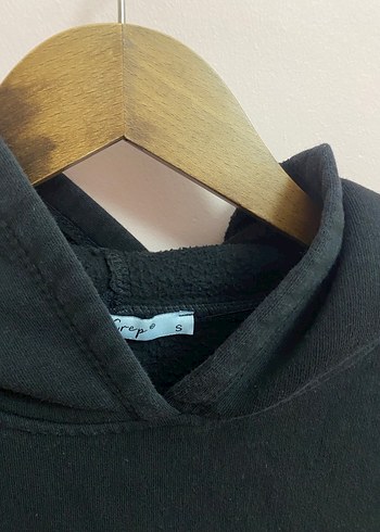 Siyah Kapüşonlu Oversize Sweatshirt - Görsel 3