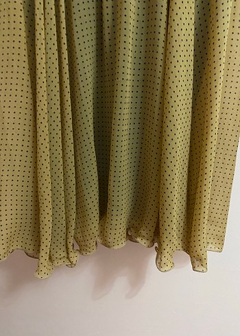 Sarı Kısa Kollu Bohem Mini Elbise - Görsel 4