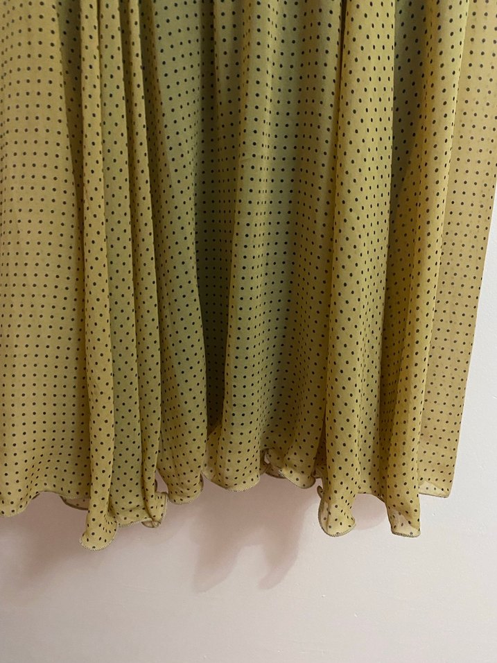 Sarı Kısa Kollu Bohem Mini Elbise - Görsel 4