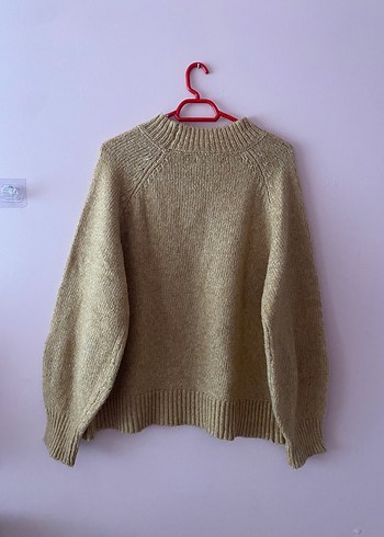 Bej Örgü Kadın Yün Kazak - Görsel 5