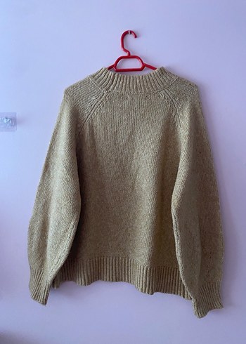 Bej Örgü Kadın Yün Kazak - Görsel 6