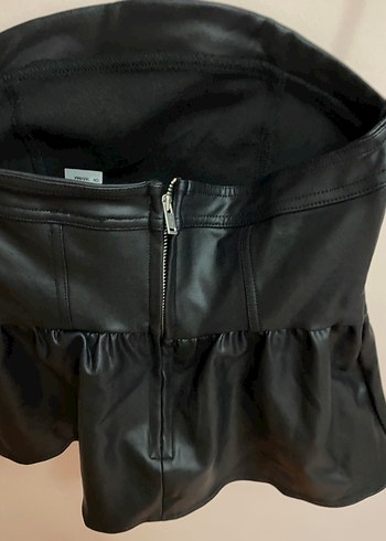 Siyah Deri Straplez Mini Bustiyer - Görsel 3