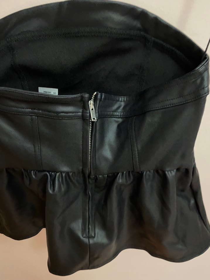 Siyah Deri Straplez Mini Bustiyer - Görsel 3