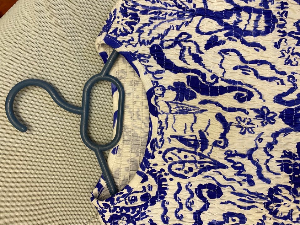 Mavi Baskılı Mini Etek ve Bluz Takımı - Görsel 4