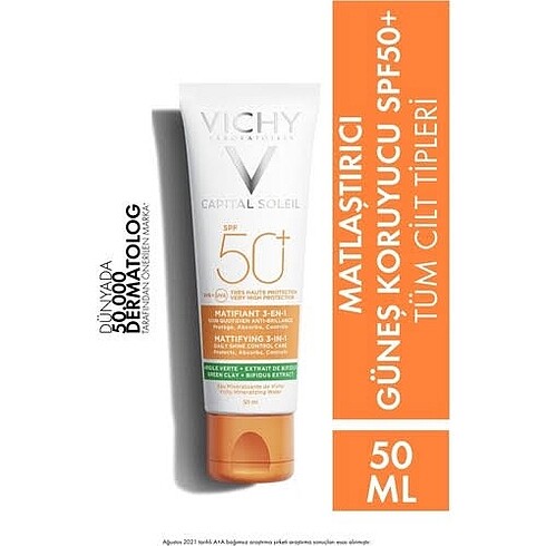 Vichy Capital Soleil Spf 50+ Anti Dark Spots Leke Karşıtı Renkli