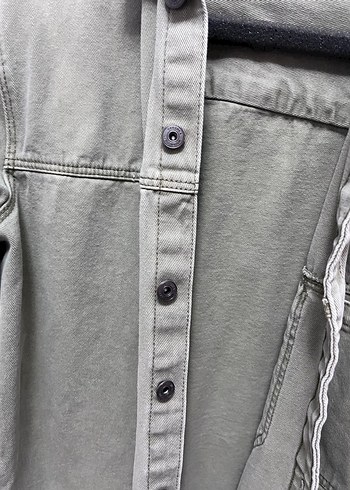 m Beden haki Renk Erkek yeşil Düğmeli Midi Denim Ceket