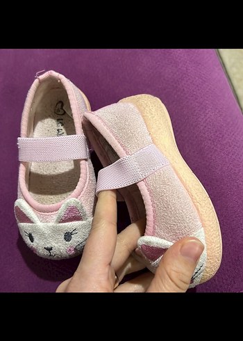LCW Kız Çocuk Pembe Kedili Terlik - Görsel 3