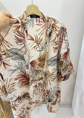 Çok Renkli Bohem Uzun Kollu Kadın Kimono - Görsel 3