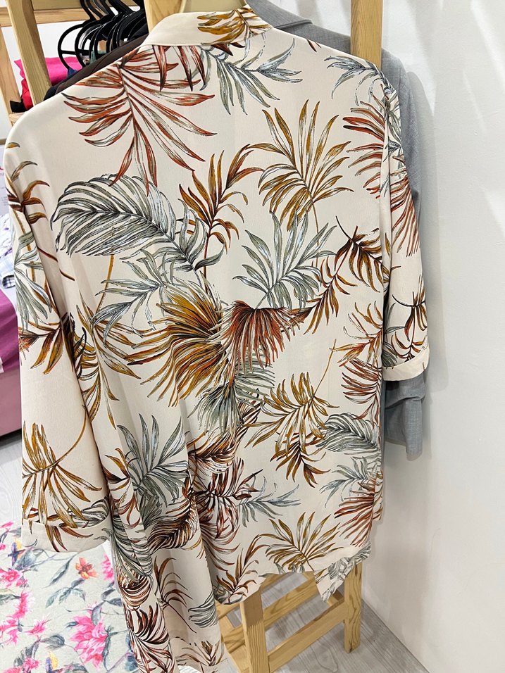 Çok Renkli Bohem Uzun Kollu Kadın Kimono - Görsel 4