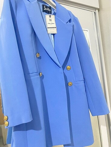 l Beden mavi Renk Blazer ceket