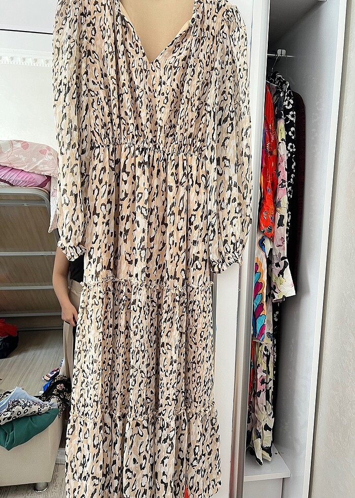 Şifon astarlı elbise - Görsel 5