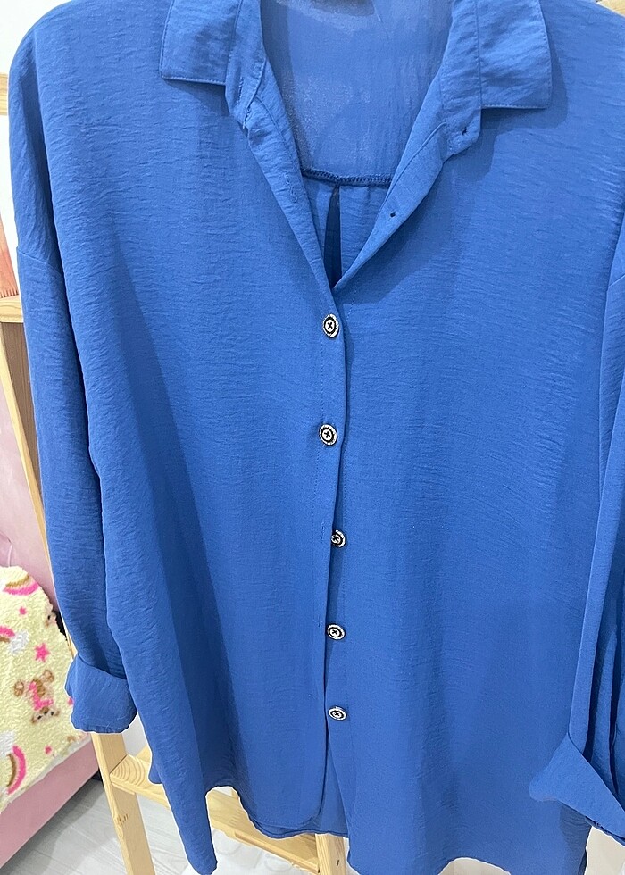 İndigo ayrobin gömlek - Görsel 4