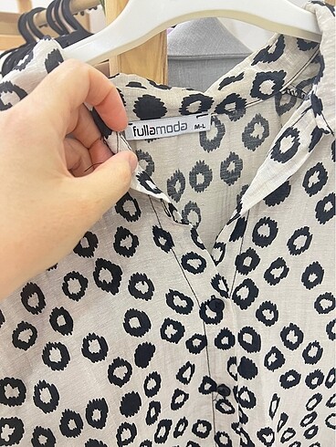 Desenli parlak Keten gömlek - Görsel 5