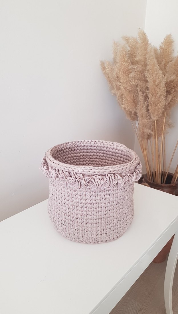 Bej Örgü Sepet Seti - Görsel 3