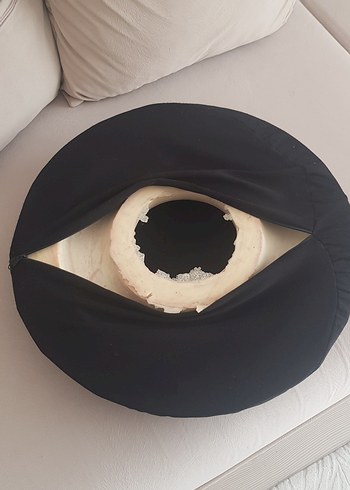 Siyah Yuvarlak simit Minder - Görsel 2