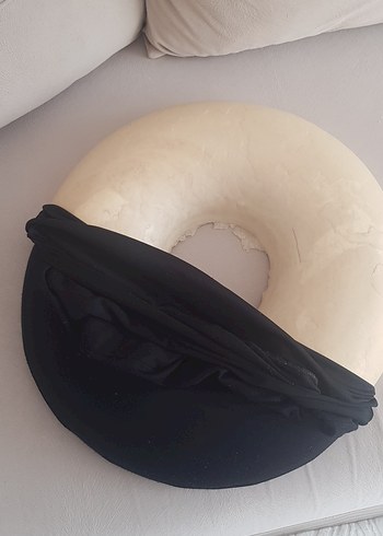 Siyah Yuvarlak simit Minder - Görsel 3