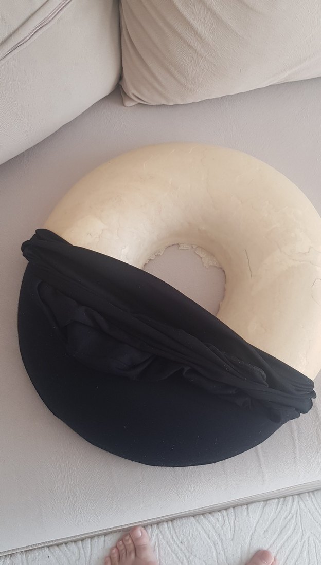 Siyah Yuvarlak simit Minder - Görsel 3