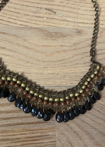 Accessorize Kahverengi Boncuklu Bohem Midi Kolye