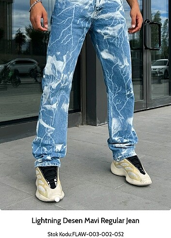 36 Beden mavi lihnight baggy jean