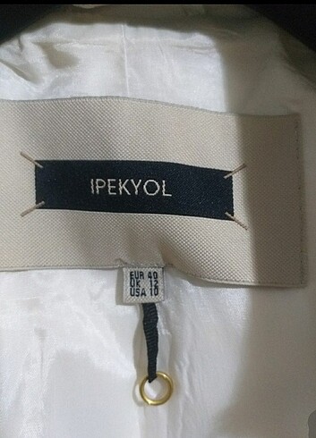 40 Beden beyaz Renk Ipekyol trenchkot