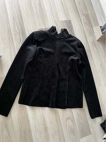Zara süet görünüm şık bluz