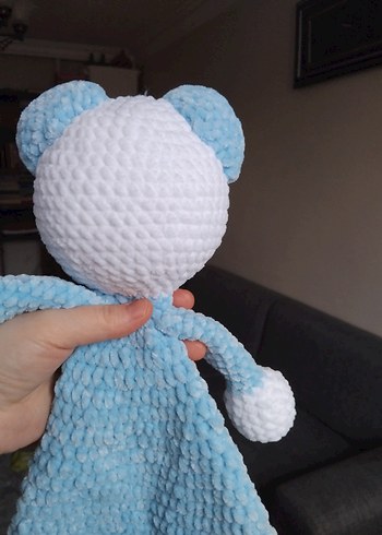 Beden Renk Pastel Mavi Peluş ayıcık uyku arkadaşı