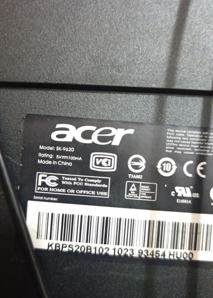 Acer sk-9620 klavye - Görsel 2
