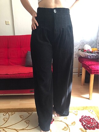 36 Beden siyah Renk Kadife pantolon