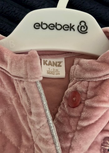 Düğmeli Pembe Kız bebek ceket - Görsel 3