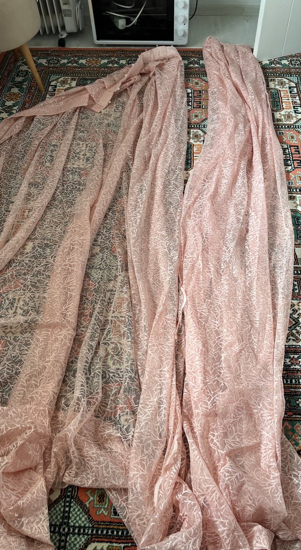 Pembe Bohem Tarzı Tül fon kanat - Görsel 2